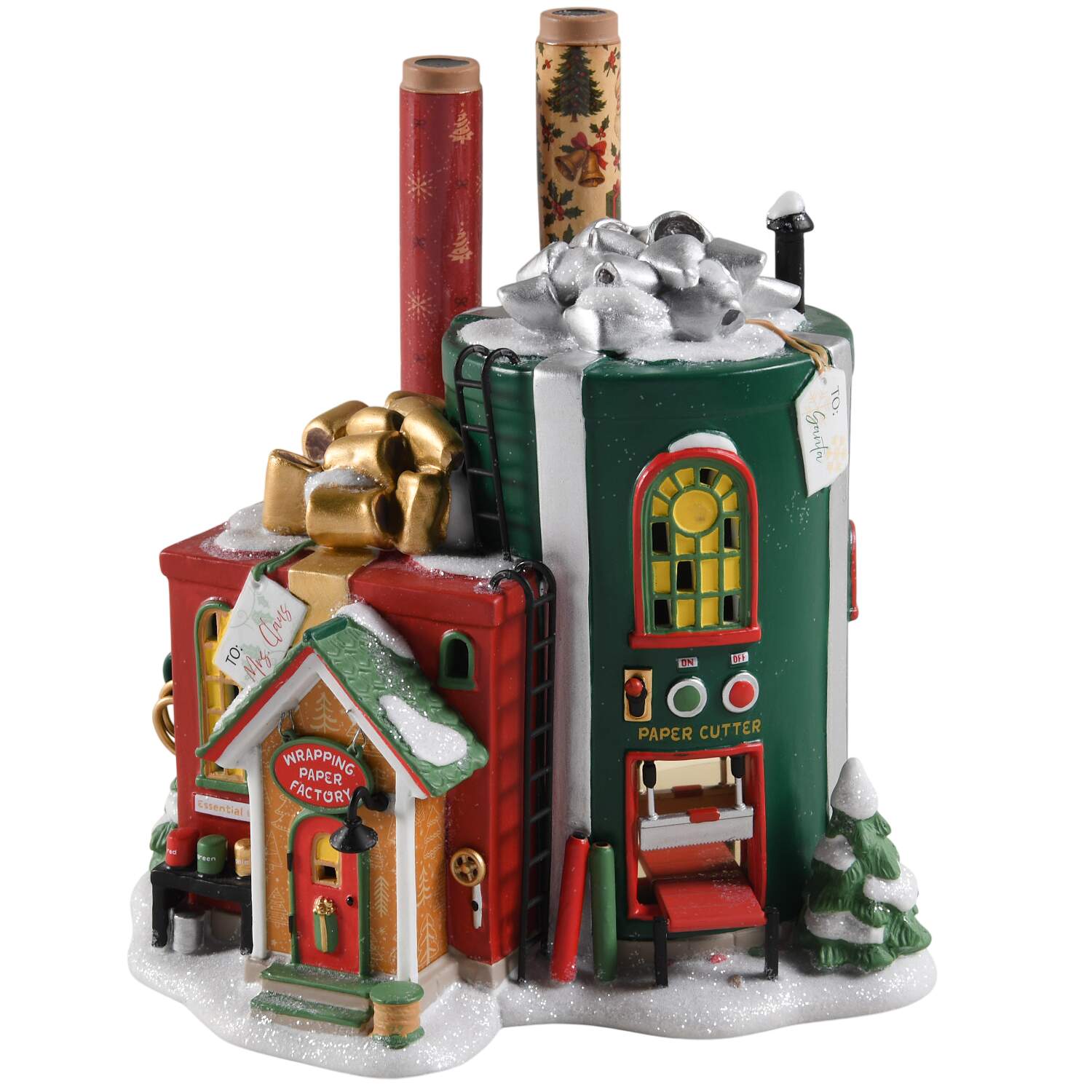 North Pole Village Wrapping Paper Factory - With Box Bx682 by Department 56-1