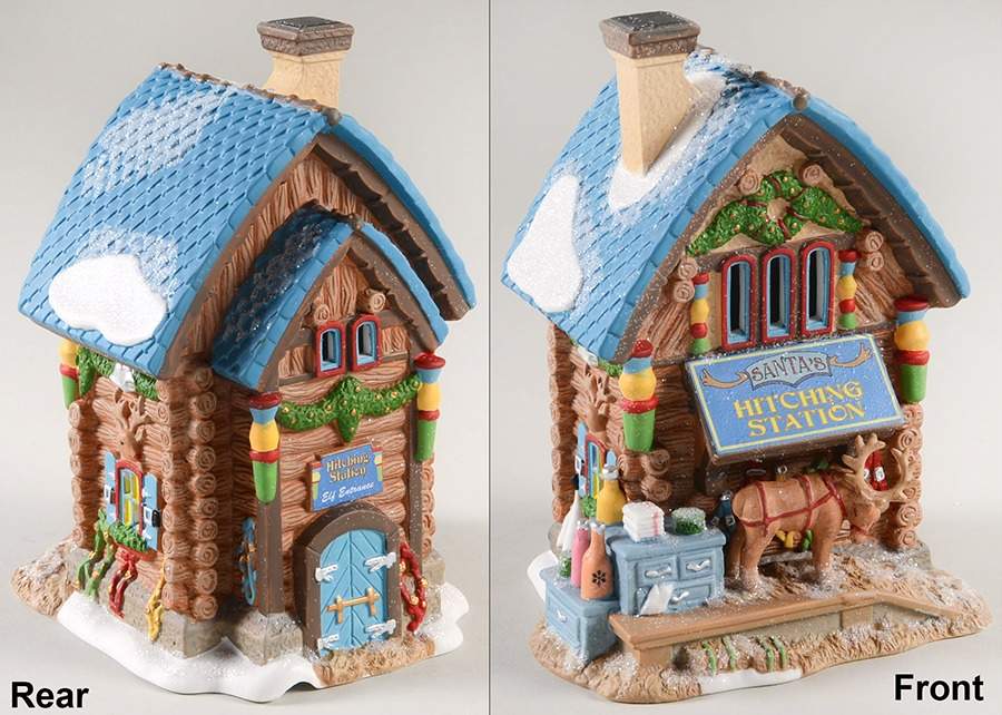 North Pole Village Santa's Hitching Station-Ltd Edition - With Box-Bx554 by Department 56-1