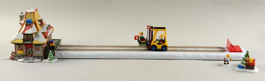 North Pole Village Lego Warehouse Forklift - With Box Bx327 by Department 56-1