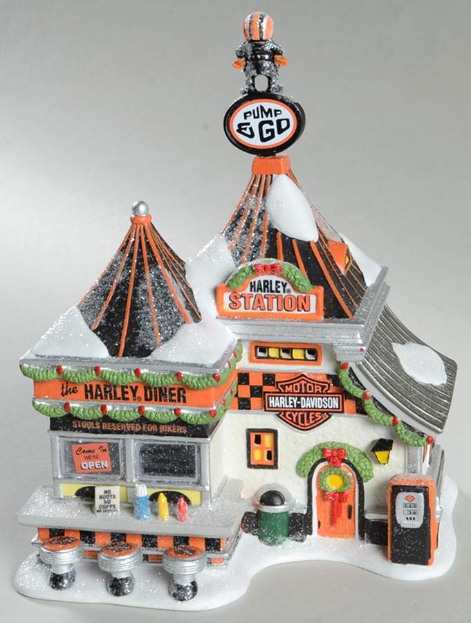 North Pole Village Harley Pump & Go Diner - Boxed by Department 56-1