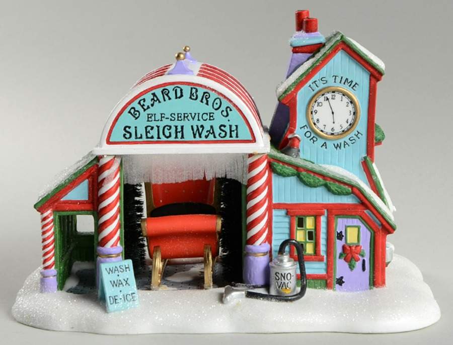 North Pole Village Beard Bros. Sleigh Wash - Boxed by Department 56-1