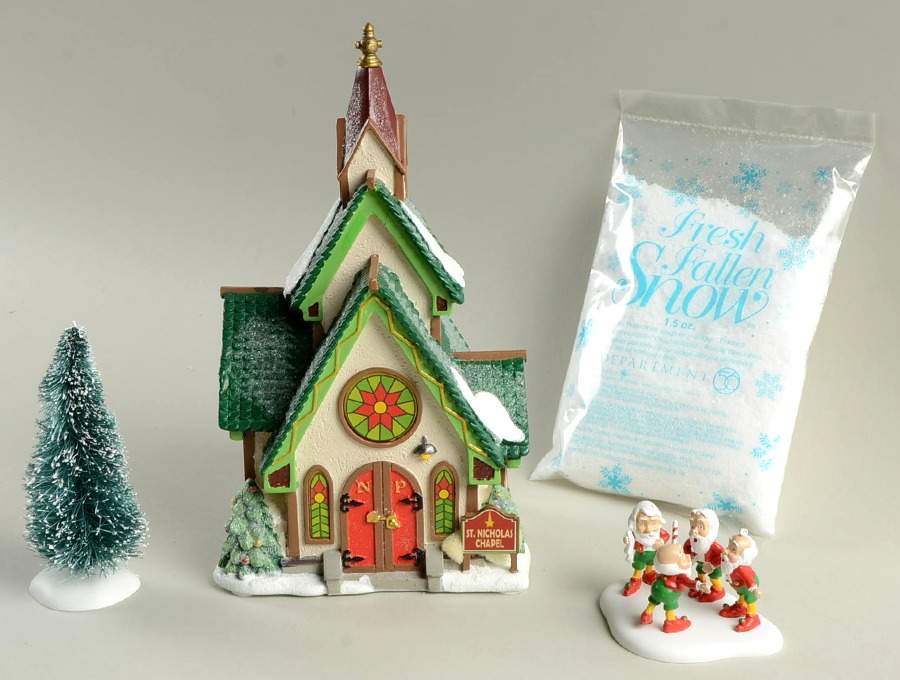 North Pole Village St. Nicholas Chapel-Boxed Set - by Department 56-1