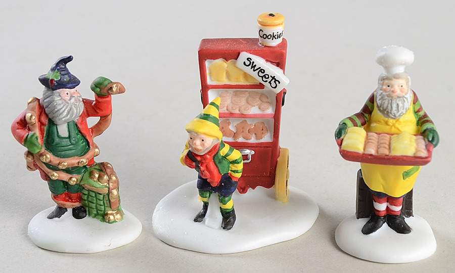 North Pole Village Baker Elves-Set Of 3 - Boxed by Department 56-1