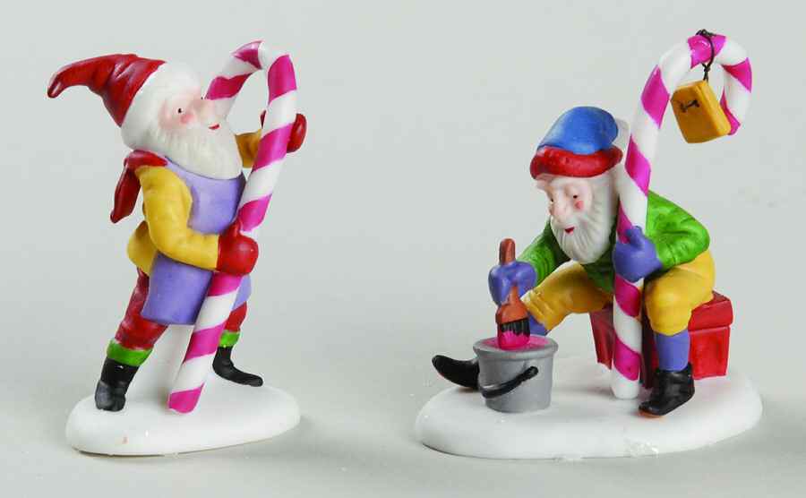 North Pole Village Candy Cane Elves - With Box by Department 56-1