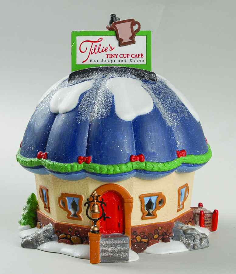 North Pole Village Tillie's Tiny Cup Cafe - No Box by Department 56-1