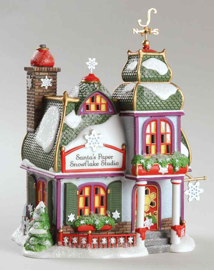 North Pole Village Santa's Paper Snowflake Studio - No Box by Department 56-1