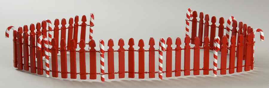 North Pole Village Candy Cane Fence - Boxed by Department 56-1