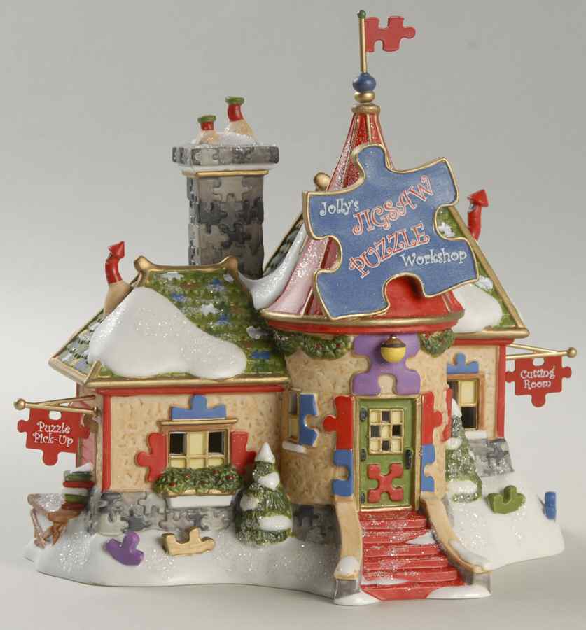 North Pole Village Jollys Jigsaw Puzzle Workshop - With Box 238 by Department 56-1