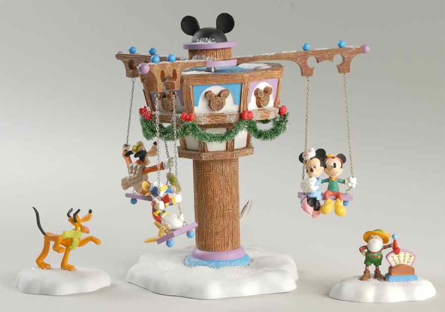 North Pole Village Swinging Disney Fab 5 - With Box Bx347 by Department 56-1