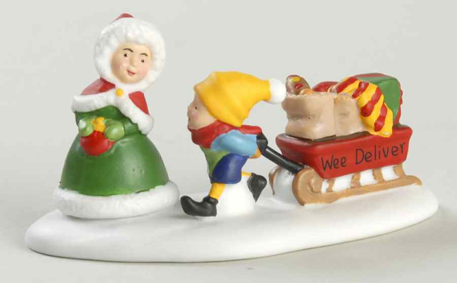 North Pole Village Wee Deliver Groceries - Bx363 With Box by Department 56-1