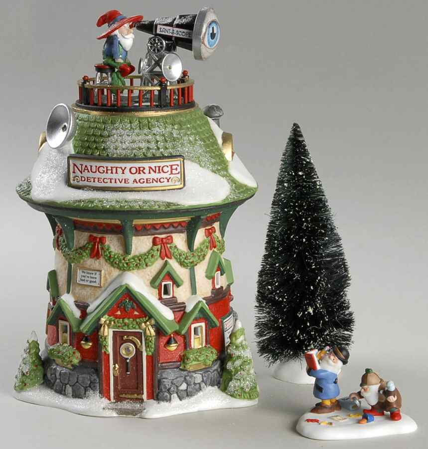 North Pole Village Naughty Or Nice Detective Agency - Boxed by Department 56-1