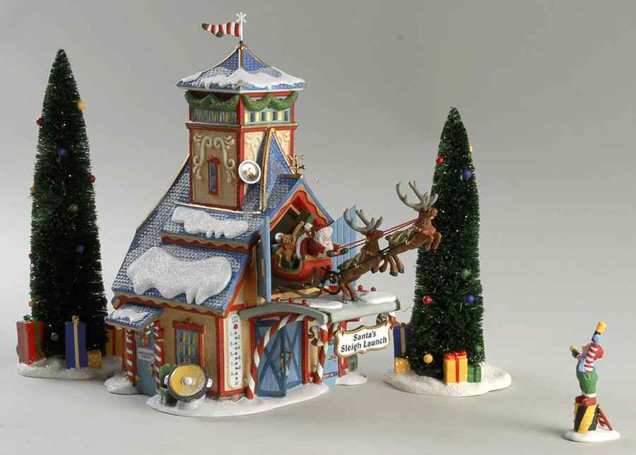 North Pole Village Santa's Sleigh Launch - Boxed by Department 56-1