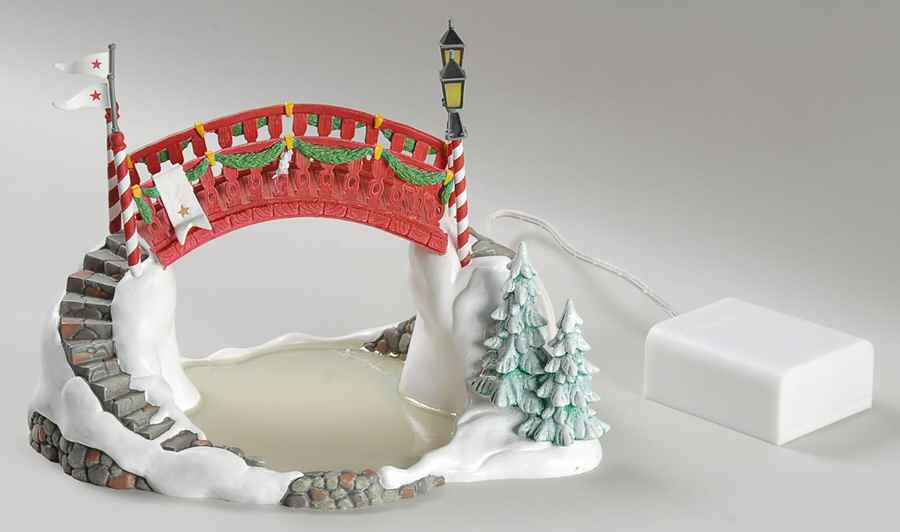 North Pole Village Bridge Over The Icy Pond - No Box by Department 56-1