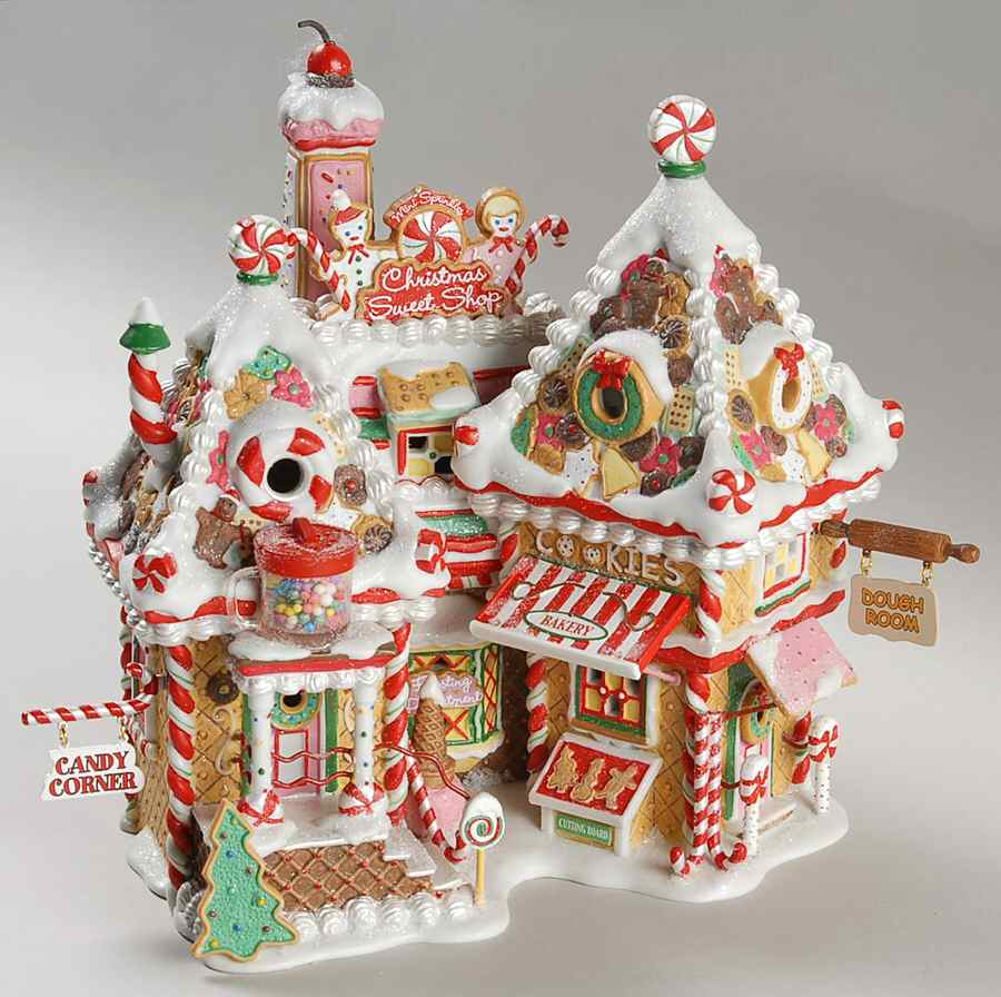 North Pole Village Christmas Sweet Shop - Bx414 With Box by Department 56-1