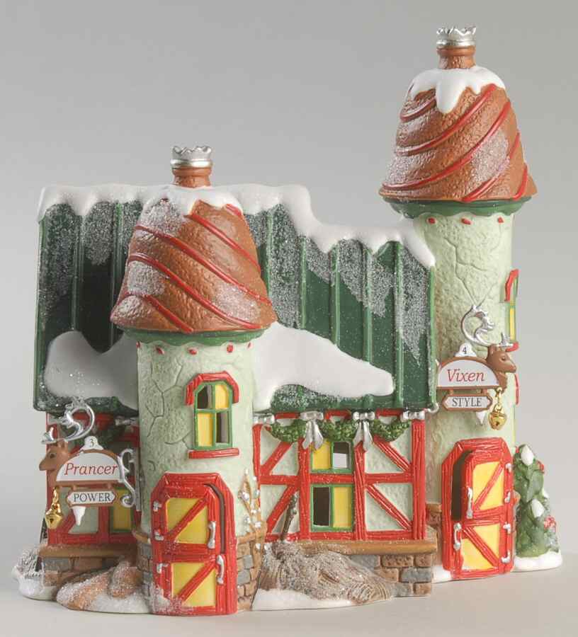 North Pole Village Reindeer Stables-Prancer & Vixen - With Box 235 by Department 56-1