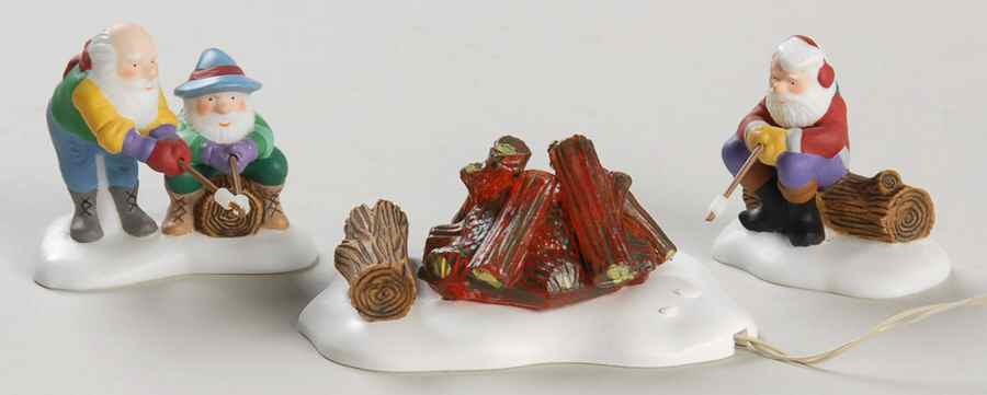 North Pole Village Marshmallows Around The Campfire - With Box Bx318 by Department 56-1