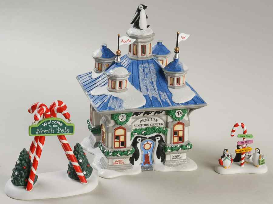 North Pole Village North Pole Penguin Visitors Center - With Box Bx378 by Department 56-1