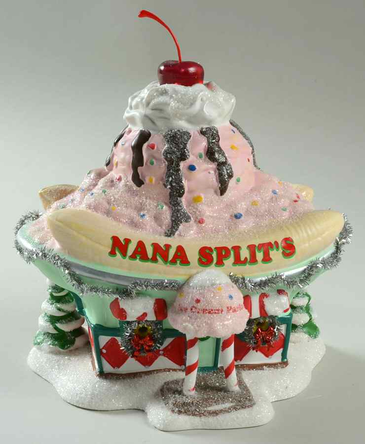 North Pole Village Nana Split's Ice Cream Parlor - Boxed by Department 56-1