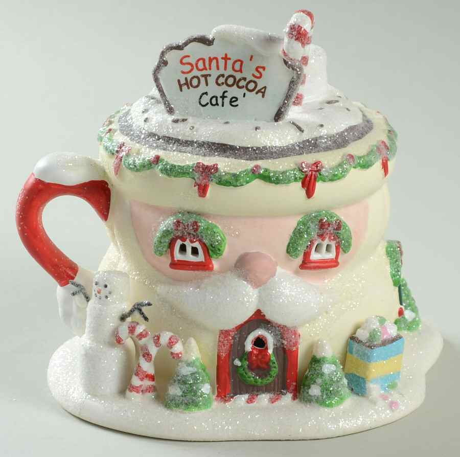 North Pole Village Santa's Hot Cocoa Cafe' - Boxed by Department 56-1