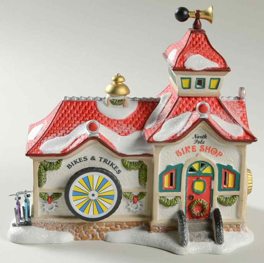 North Pole Village North Pole Bike Shop - Bx415 With Box by Department 56-1