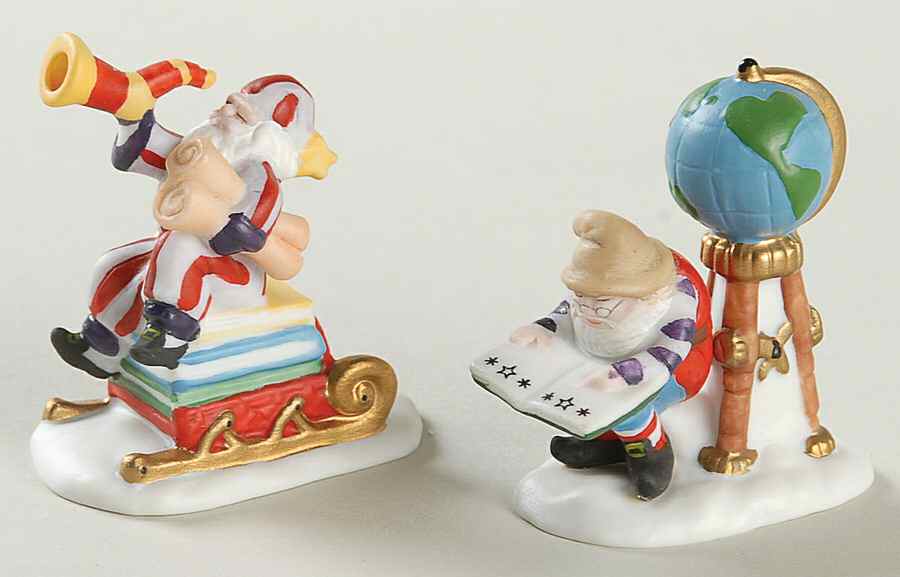 North Pole Village Charting Santa's Course-Set Of 2 - Boxed by Department 56-1