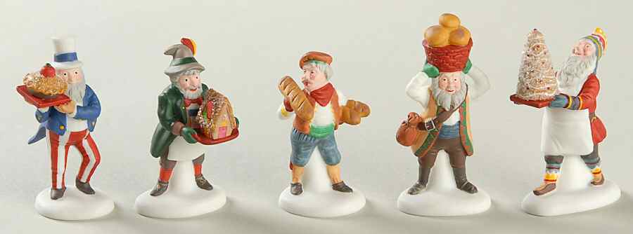 North Pole Village Early Rising Elves-Set Of 5 - With Box by Department 56-1