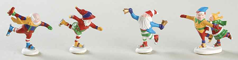North Pole Village Elves On Ice-Set Of 4 - Boxed by Department 56-1