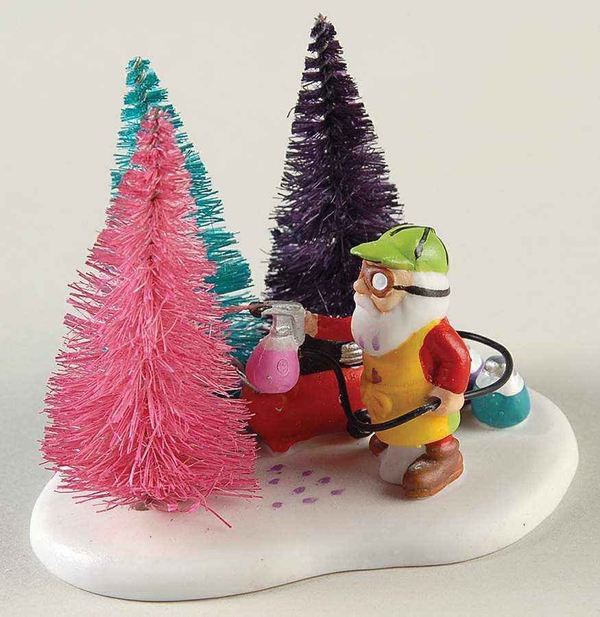 North Pole Village Tinting The Trees - No Box by Department 56-1