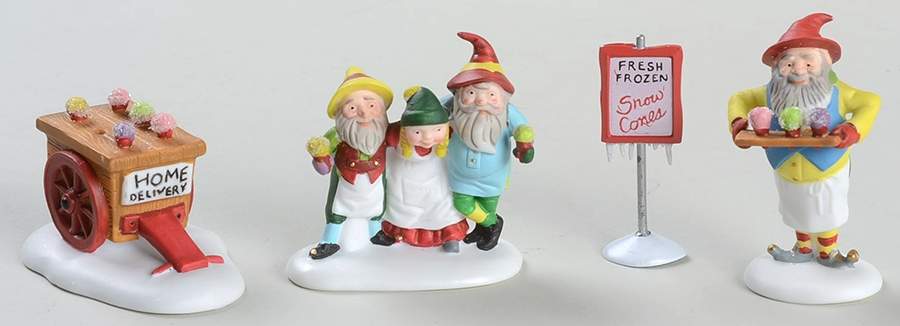 North Pole Village Snow Cone Elves-Set Of 4 - Boxed by Department 56-1