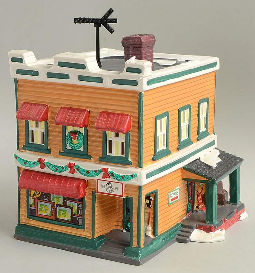 Snow Village Al's Tv Shop - Boxed by Department 56-1