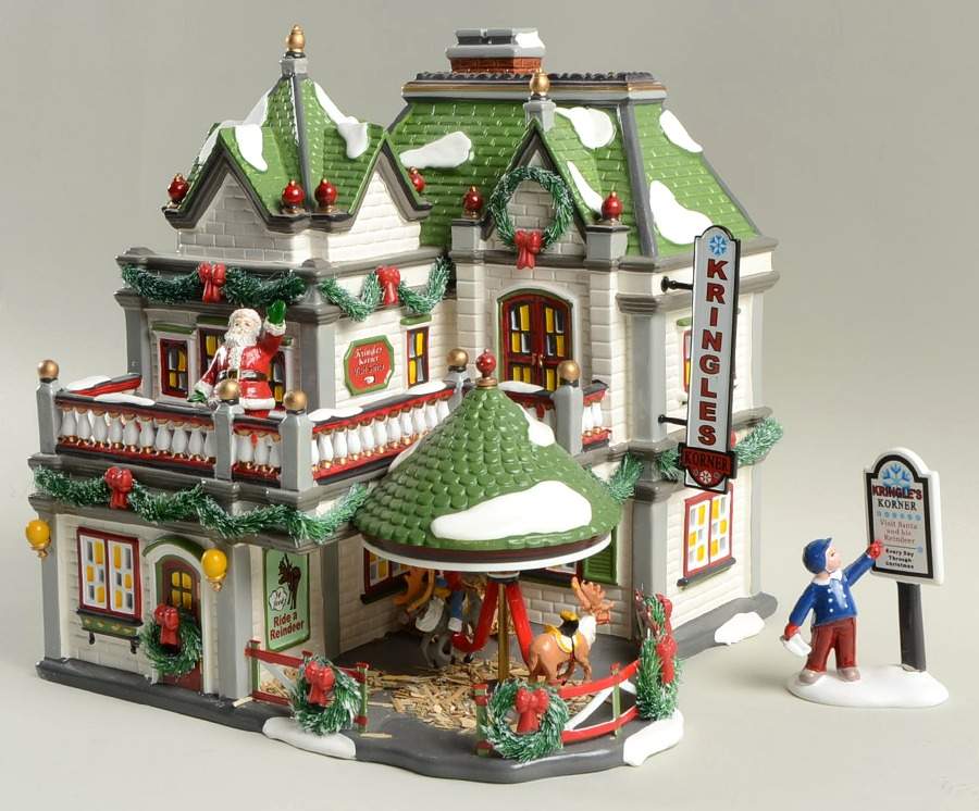Snow Village Kringle's Korner Gift Set - With Box Bx1254 by Department 56-1