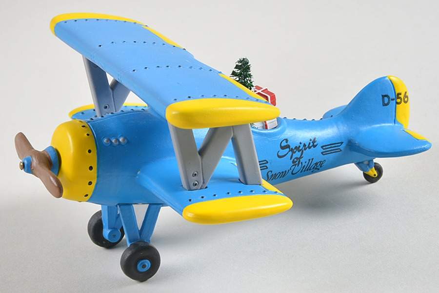 Snow Village Spirit Of Snow Village Airplane-Blue - No Box by Department 56-1