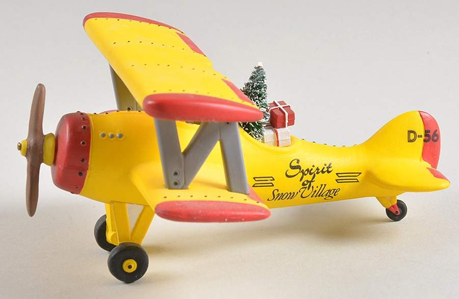 Snow Village Spirit Of Snow Village Airplane-W-5 1/2" - Boxed by Department 56-1