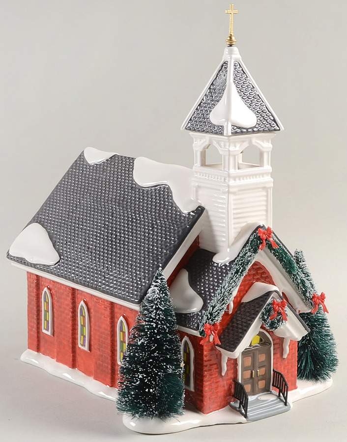 Snow Village Mount Olive Church - With Box Bx1318 by Department 56-1