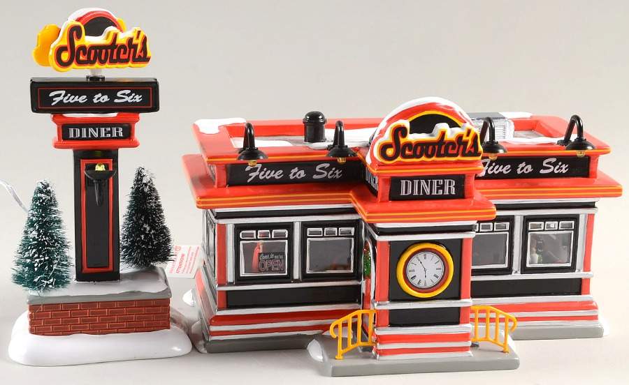 Snow Village Scooter's Diner - No Box Nb1316 by Department 56-1