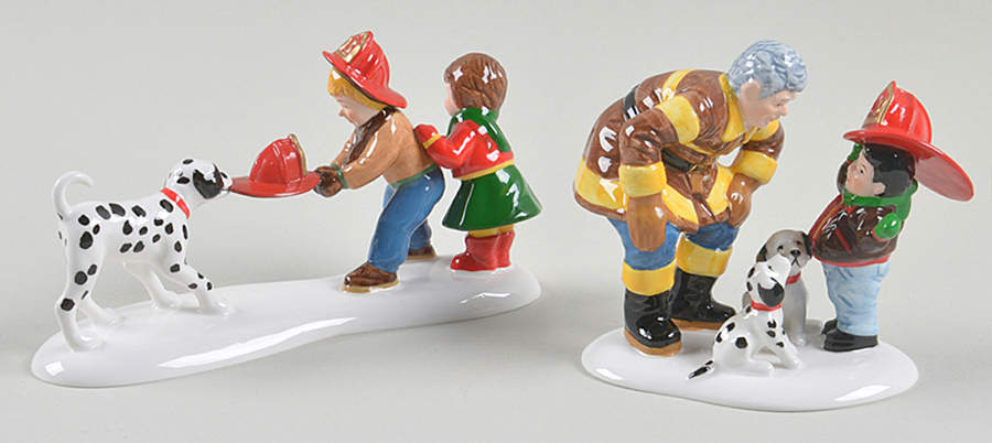 Snow Village Fun At The Firehouse-Set Of 2 - No Box by Department 56-1