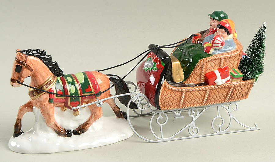 Snow Village Holiday Sleigh Ride Together - Boxed by Department 56-1