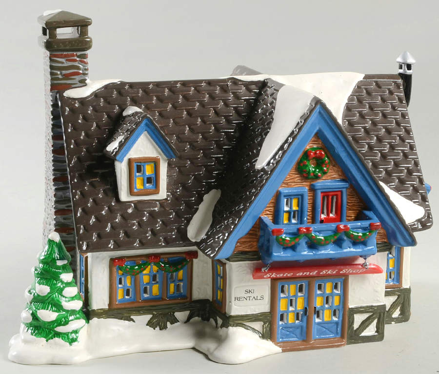 Snow Village Skate & Ski Shop - No Box by Department 56-1