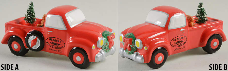 Snow Village St Nick's-Red Pick-Up - With Box Bx1325 by Department 56-1