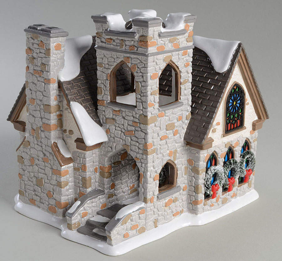 Snow Village Woodlands Family Church - Bx1340 With Box by Department 56-1