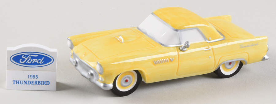 Snow Village 1955 Ford Thunderbird-Yellow - Boxed by Department 56-1