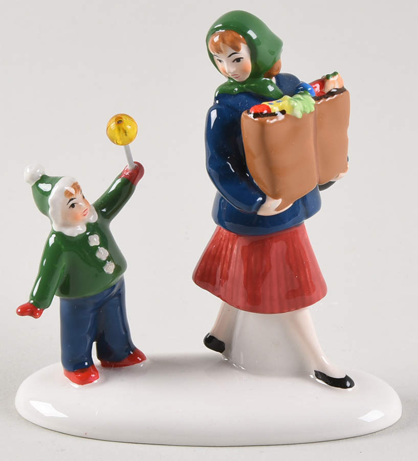 Snow Village Shopping With Mom - Nb1051, No Box by Department 56-1