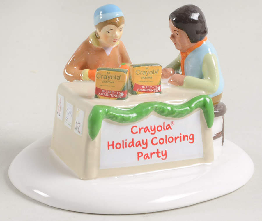 Snow Village Crayola Holiday Coloring Party - With Box Bx1362 by Department 56-1