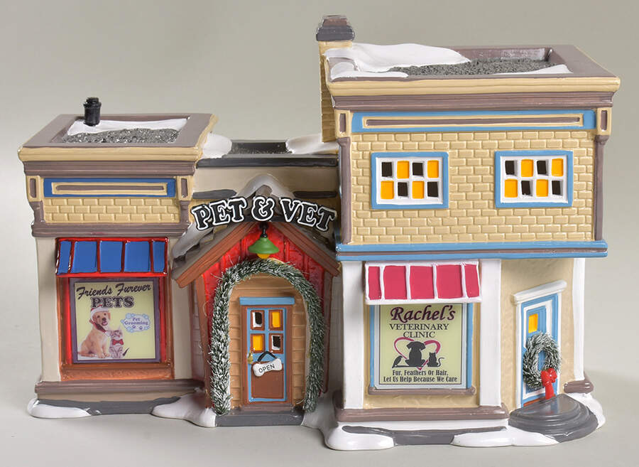 Snow Village Pet & Vet - Bx1373 With Box by Department 56-1