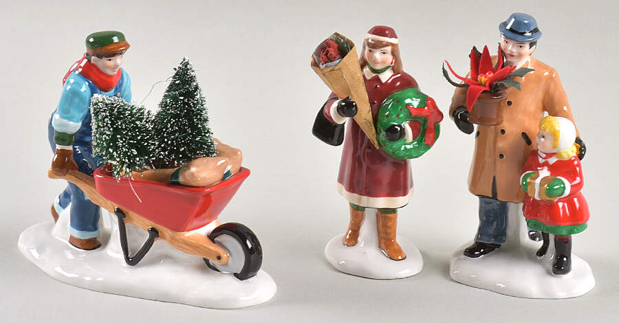 Snow Village Christmas Visit To The Florist-Set Of 3 - Boxed by Department 56-1