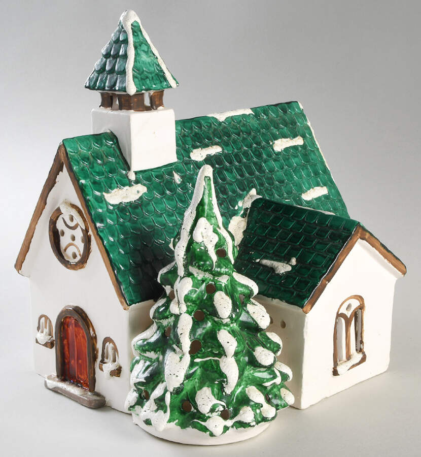 Snow Village Town Church - Nb698, No Box by Department 56-1