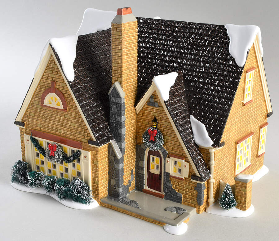 Snow Village Stratford - Tan Catalog House Series - With Box Bx1150 by Department 56-1