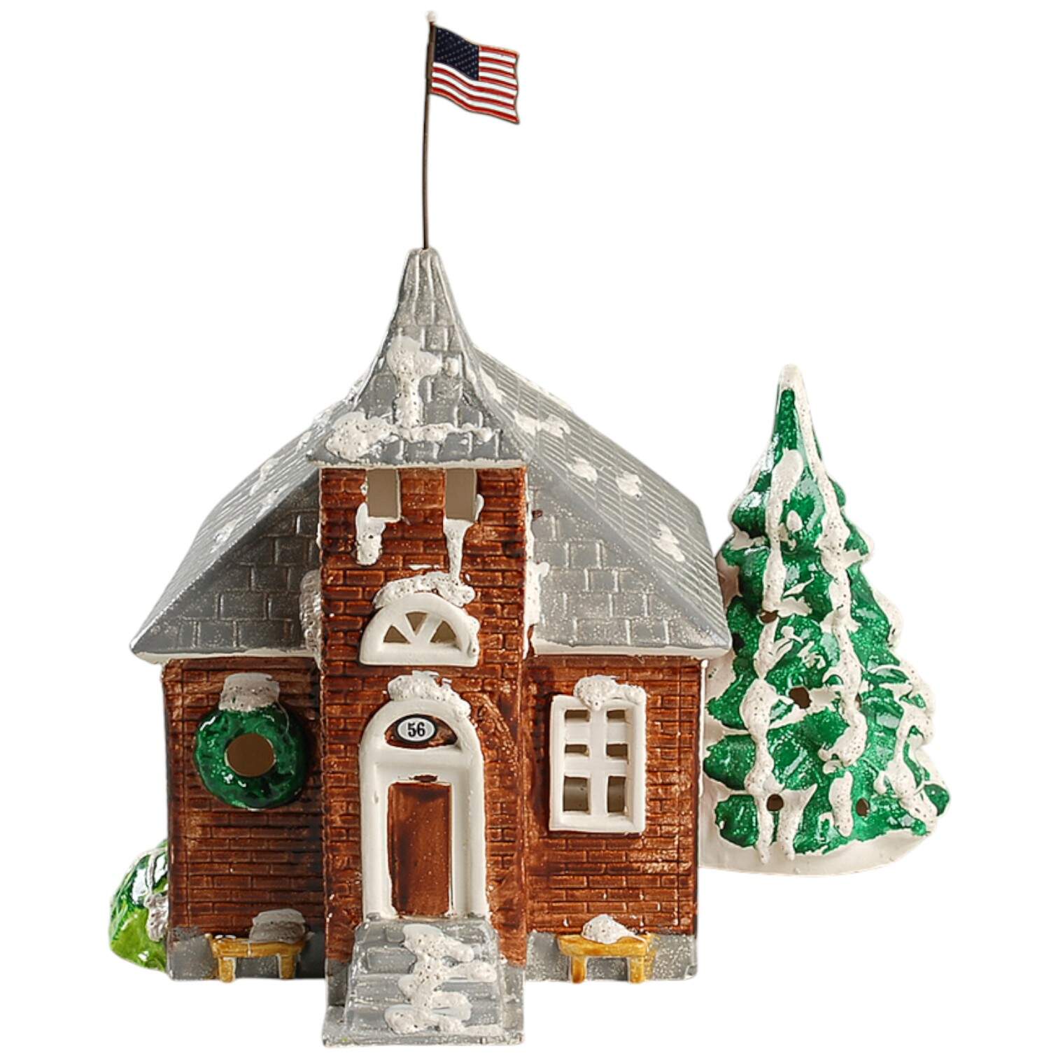Snow Village School House - Nb689, No Box by Department 56-1