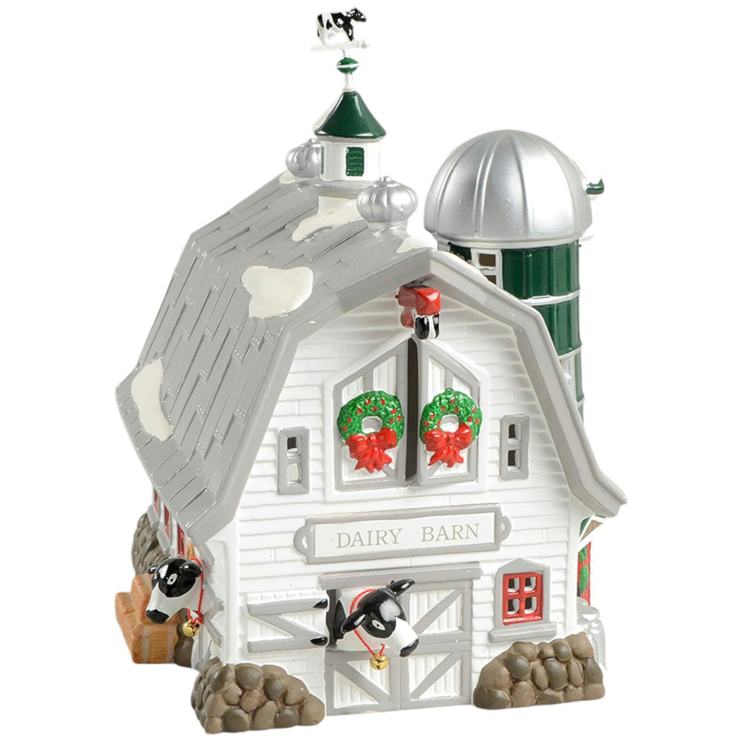 Snow Village Dairy Barn - Bx363 With Box by Department 56-1
