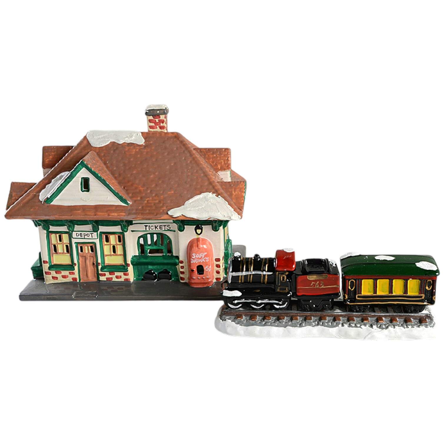 Snow Village Village Station And Train-Set Of 4 - Boxed by Department 56-1